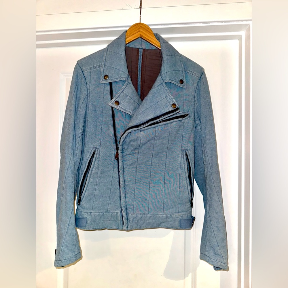 Yves Saint Laurent Chambray Biker Jacket - Men’s